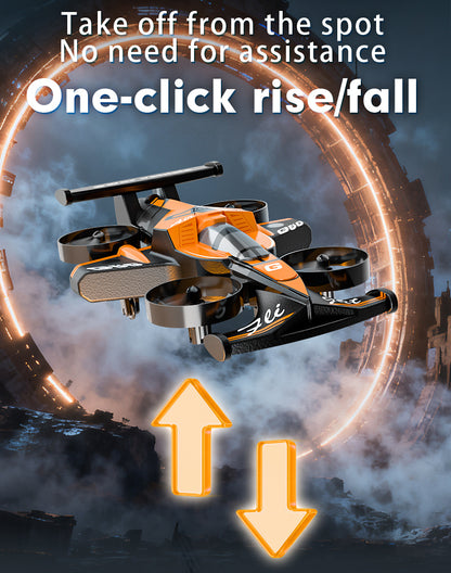 [Christmas Gift] Look Here! Mini Car And Drone Combo - a Dual-Mode, Multi-Functional Wonder Gift! One-Touch Takeoff, Stable Hovering, Racing Mode, Headless Mode, 360° Aerial Flips. The Perfect Christmas Gift, Fun Birthday Present!