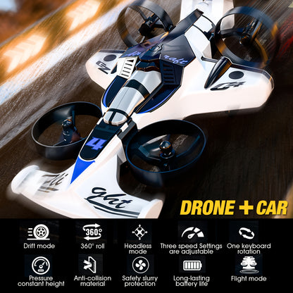 Mini Drone Car Quadcopter Suitable for Both Air & Land, Stable Flight Drone with Collision Avoidance System, Helicopter for Beginners, Racing & Aerial Vehicle Gift for /