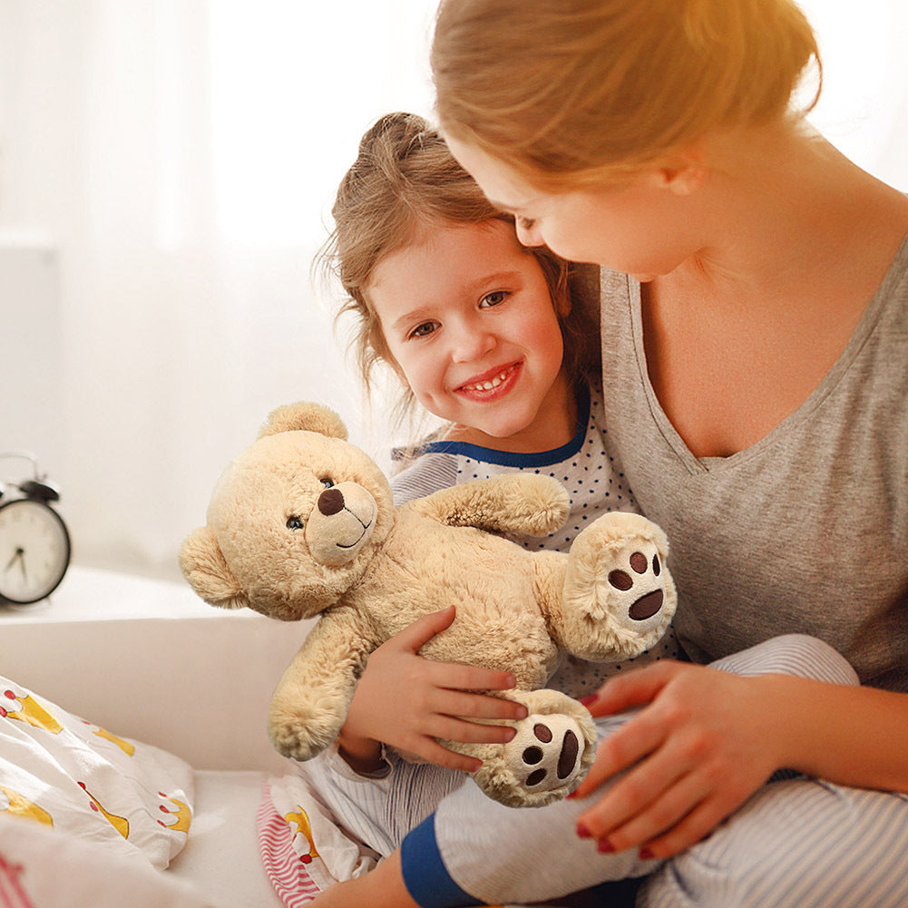Brown Teddy Bear Stuffed Animal, 12 inch Cute Plush Teddy Bear Toy, Plushies Gift for Kids, Toddlers, Boys and Girls, Easter Decoration