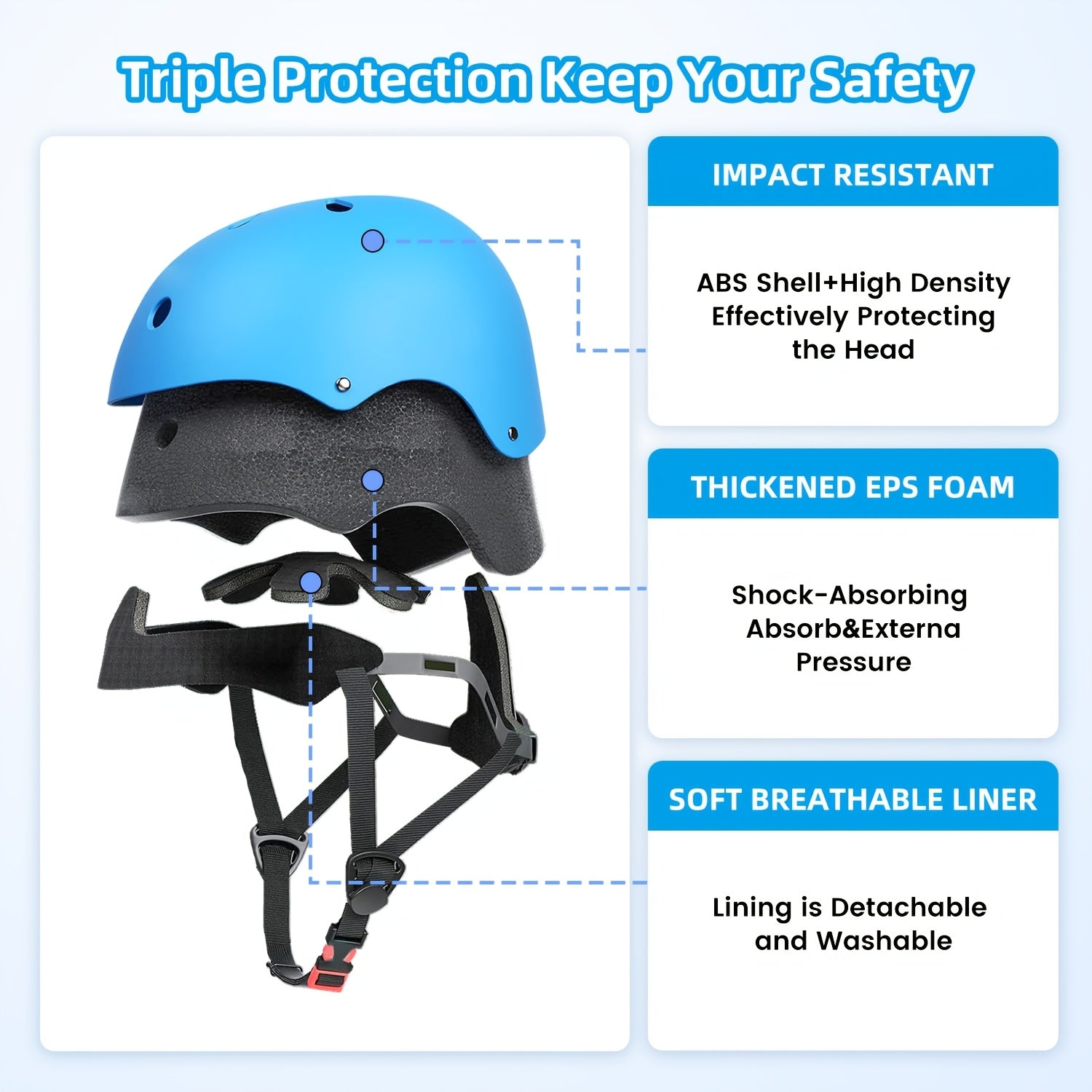 Kids Bike Helmet, 1pc Unisex Adjustable Sports Helmet with Removable Liner - Sleek Matte Finish, Ventilation Holes for Breathability, Perfect for Halloween, Christmas, And Birthday Gifts, XXS for Toddler/ 18.89''- 21.65''