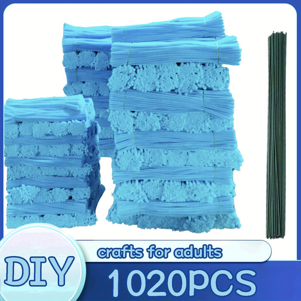 There Are 1020 Solid Color Twist Sticks with Patterned Rods Available in 20 Different Colors. They Feature Upgraded, Thicker Fuzzy Strips, with Ample Quantity Suitable for Various Projects, Crafts, And Are Ideal for Beginners.