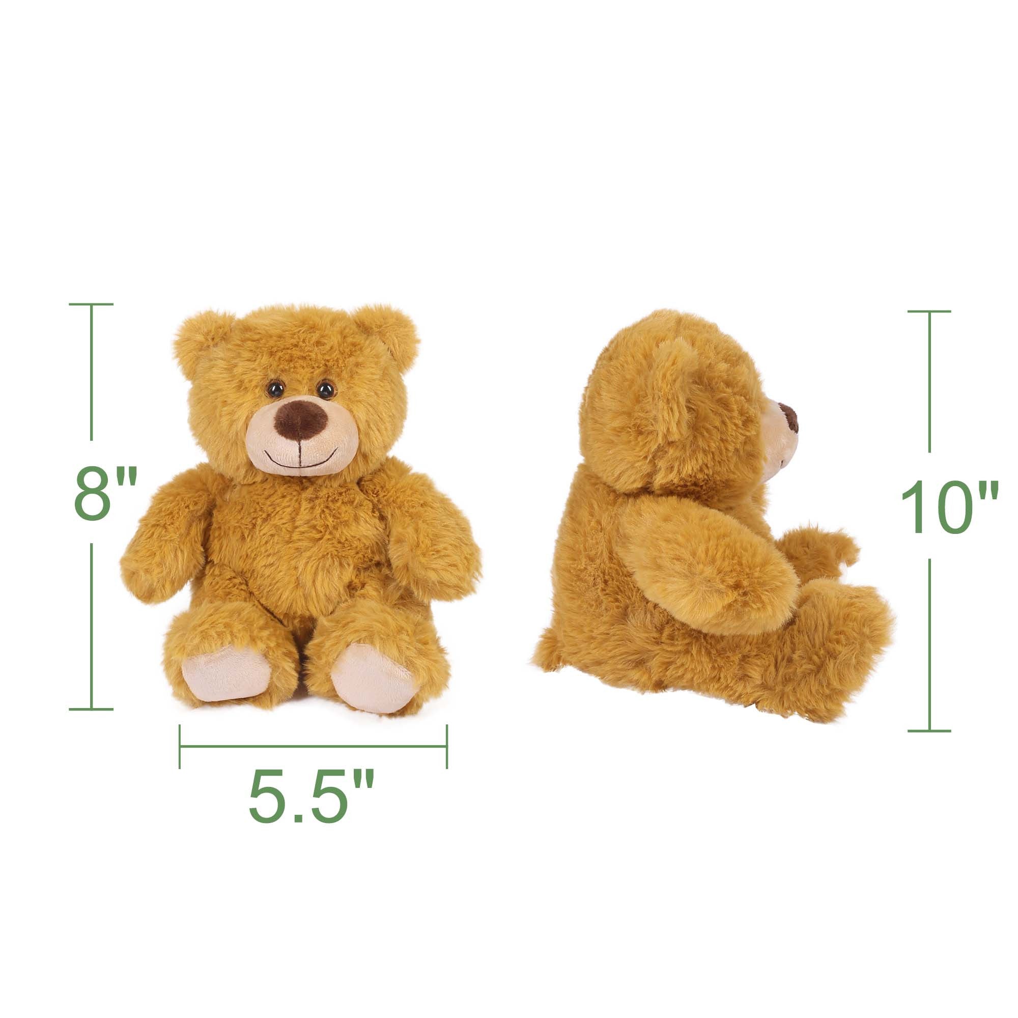 6 Pack Teddy Bear Stuffed Animal, Teddy Bears Bulk, 8 inch Bear Plush Toy for Kids Boys Girls, Gifts for Christmas