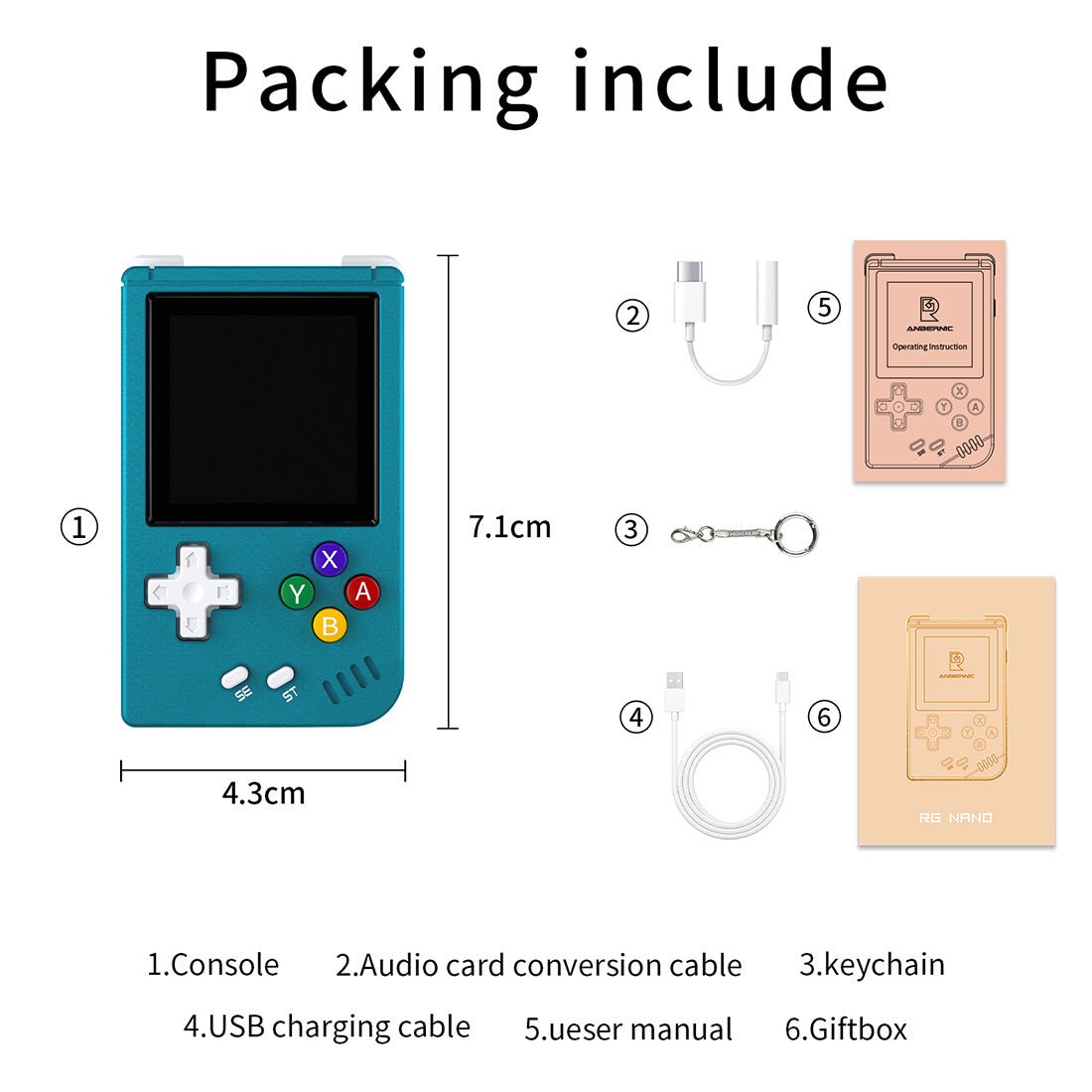 Anbernic RG Nano – Mini Keychain Retro Gaming Console
