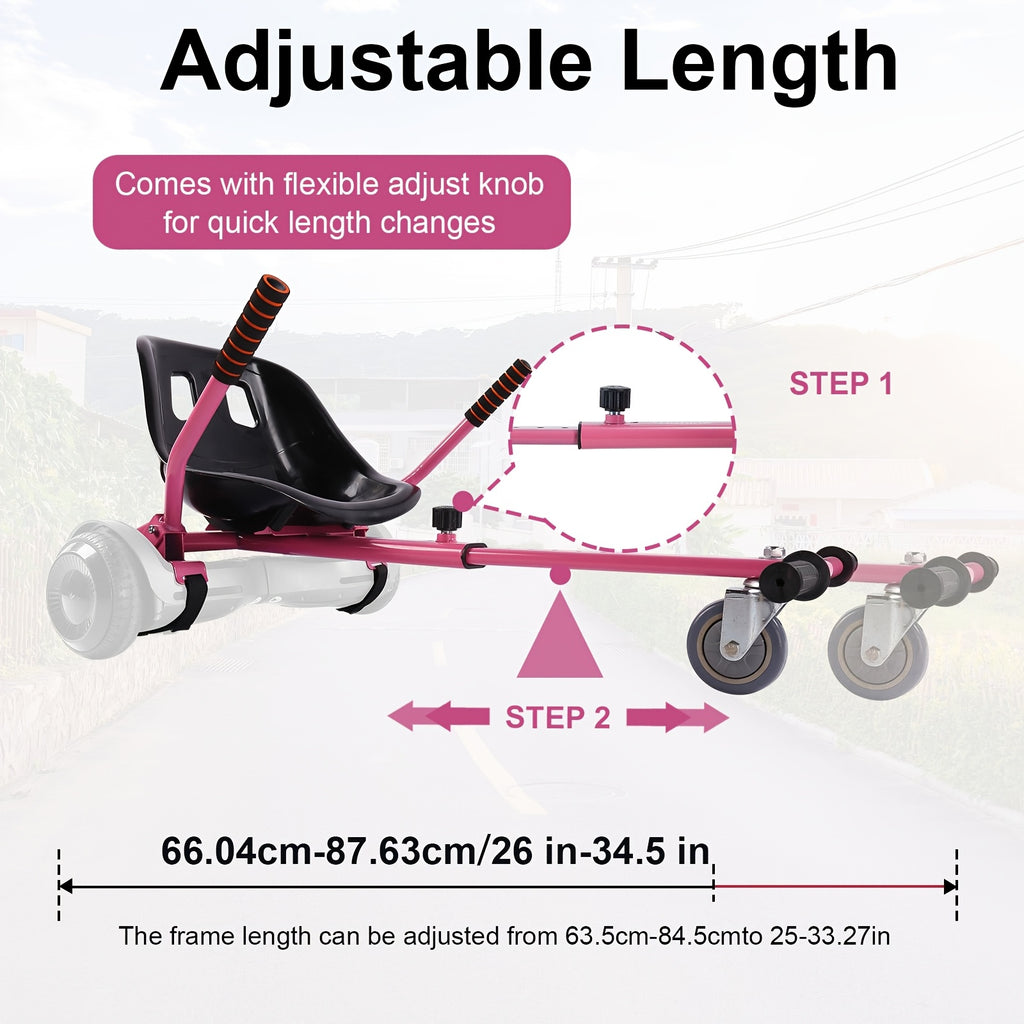 1pc Hoverboard Seat Attachment, Hoverboard Go Kart Toys for Kids Christmas Gift, Hover Carts for Self Balancing Scooter with Off-road Tire And Shock Absorber[Hoverboard And The Rear Wheel Not Included].