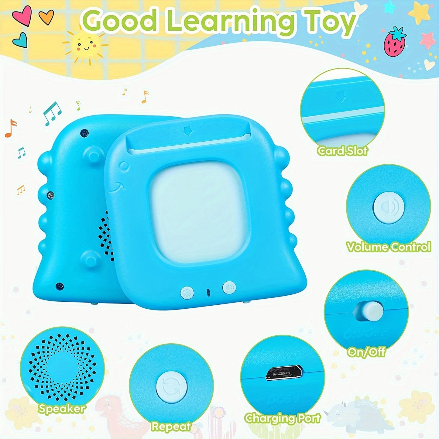 Talking Flash Cards for Preschooler 3 4 5 6 Years Old, Language Learning with 224-510 Words, Pocket Speech Relax And Autism Playthings, Children's Sensory Educational Device,, Learning Educational Gifts for Boys And Girls.