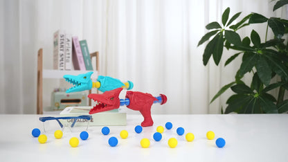 Dinosaur Shooting Game Toy with 12 Bullets Googles And 1 Launcher/ 48 Bullets Googles And 2 Launchers, Movable Dino Shooting Toy with Sound Light And Spray Boys Toys for 3 Ages And Up