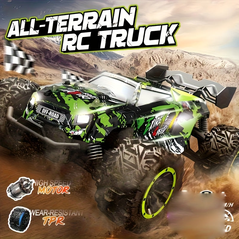 [Remote Control Car] Four Wheel Fully Proportional Drift Remote Control Car, Driving High-Speed Cars, Large Green Off-Road Climbing Remote Control Car, Remote Control Intelligent Boy Toy Tank Car, Boy Toy Birthday Gift. Suitable For Children Aged 3+ Or Ab