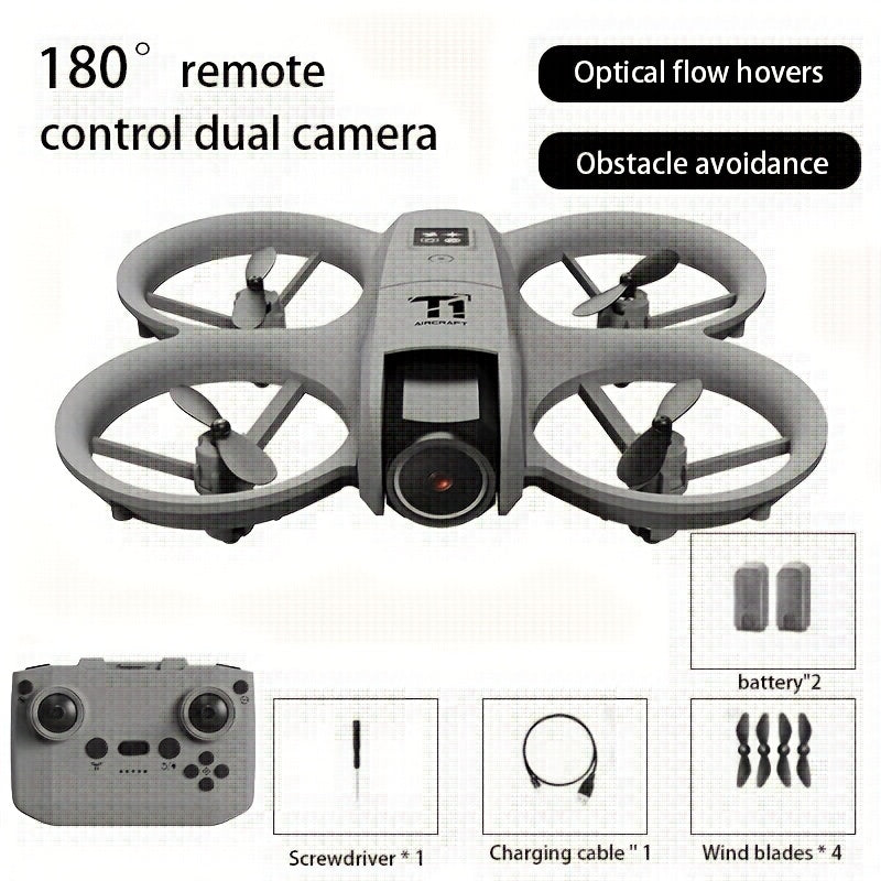 2026 Upgraded 4K Remote Control Drone, One-Key Return with Auto-Hover, Long-Endurance UAV with Two Rechargeable Batteries, Shockproof and Anti-Collision Design, One-Key Tumbling, Optical Flow Vision Auto-Hover Function, WiFi Real-Time Image