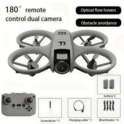 2026 Upgraded 4K Remote Control Drone, One-Key Return with Auto-Hover, Long-Endurance UAV with Two Rechargeable Batteries, Shockproof and Anti-Collision Design, One-Key Tumbling, Optical Flow Vision Auto-Hover Function, WiFi Real-Time Image