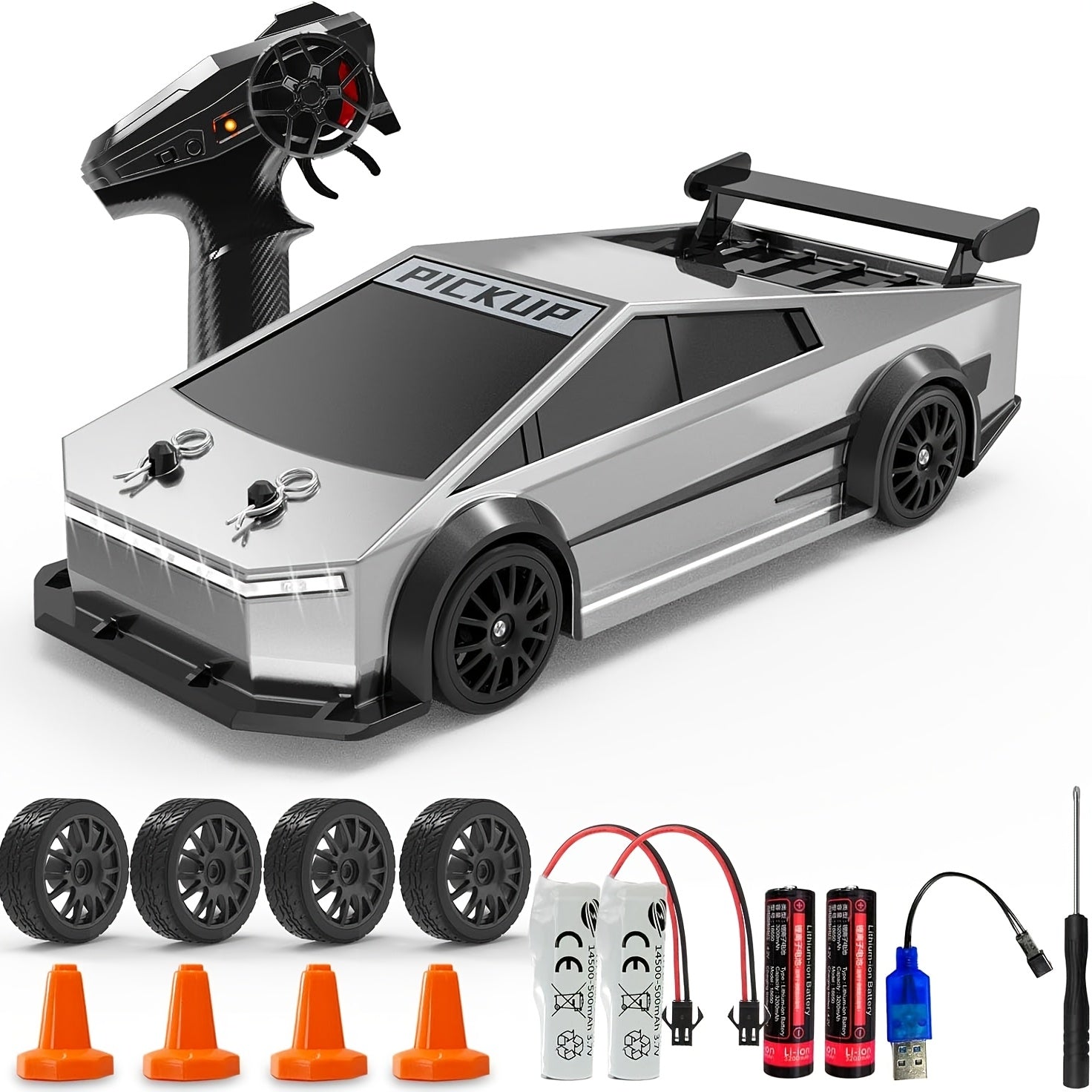 Remote-Controlled Cars for Boys, Featuring a 1:24 Scale, 4WD High-Speed Drifting Capability, Equipped with LED Lights, And Operating at 2.4Ghz, Making It an All-Terrain Toy Car Perfect for Christmas, Birthday, Or Halloween Gifts