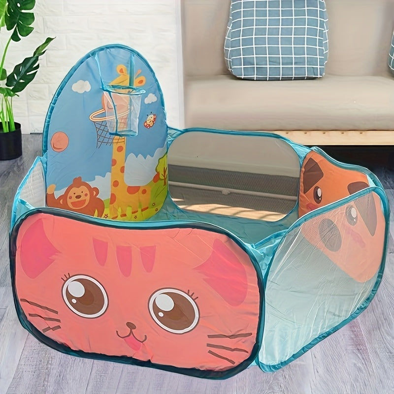 Youngsters'S Giraffe Ball Pit, Free Installation Pop-up Pool Tent, Top Basketball Frame, Portable Beach Backyard Game Tent Toy, Suitable For Indoor And Outdoor, Boys And Girls Best Holiday Gift (!!! Balls Not Included !!!)