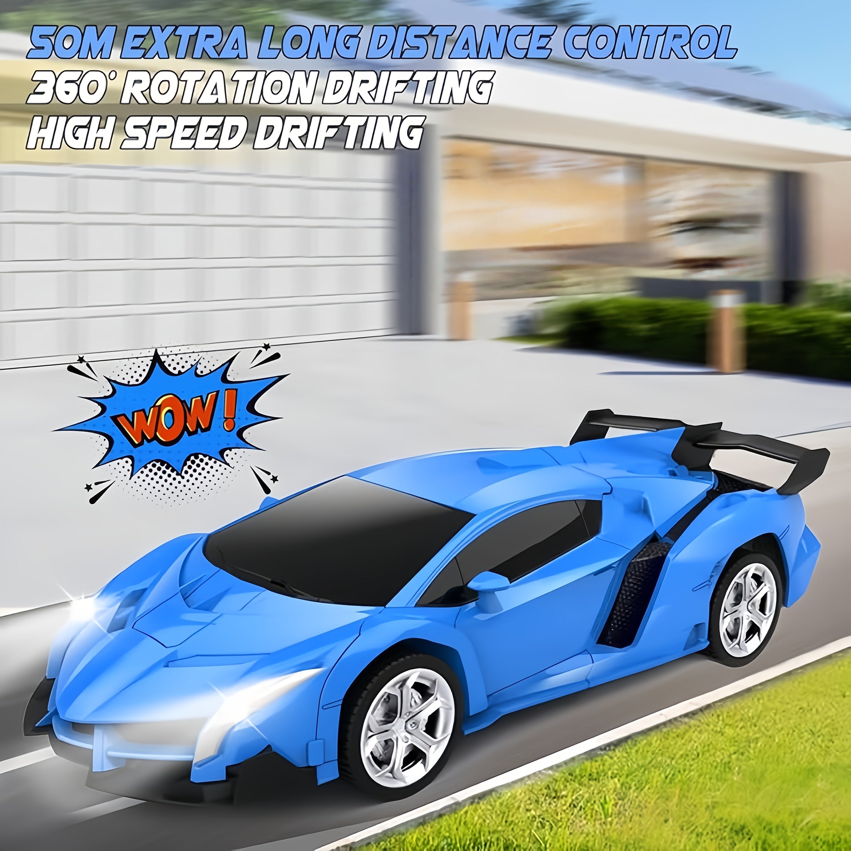 A Remote-Controlled Car That Transforms Into a Robot with a Single Button, Featuring Stylish LED Headlights, in a 1:18 Scale, Capable of 360-Degree Drifting. It'S an Ideal Gift for Christmas, Birthdays, Or Easter for Both Boys And Girls