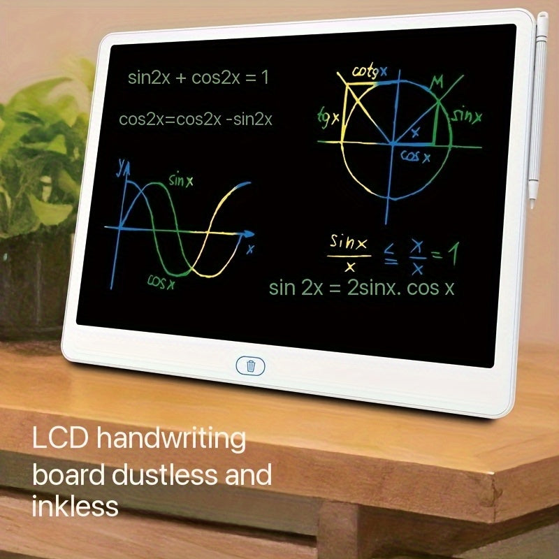 [Ideal Gift] 16-Inch LCD Doodle Board, Flexible Screen, Science Eye Protection, Portable Multi-Scene Educational Toy Perfect for Home, School, Office & Travel Ideal Gift, with Included Stand