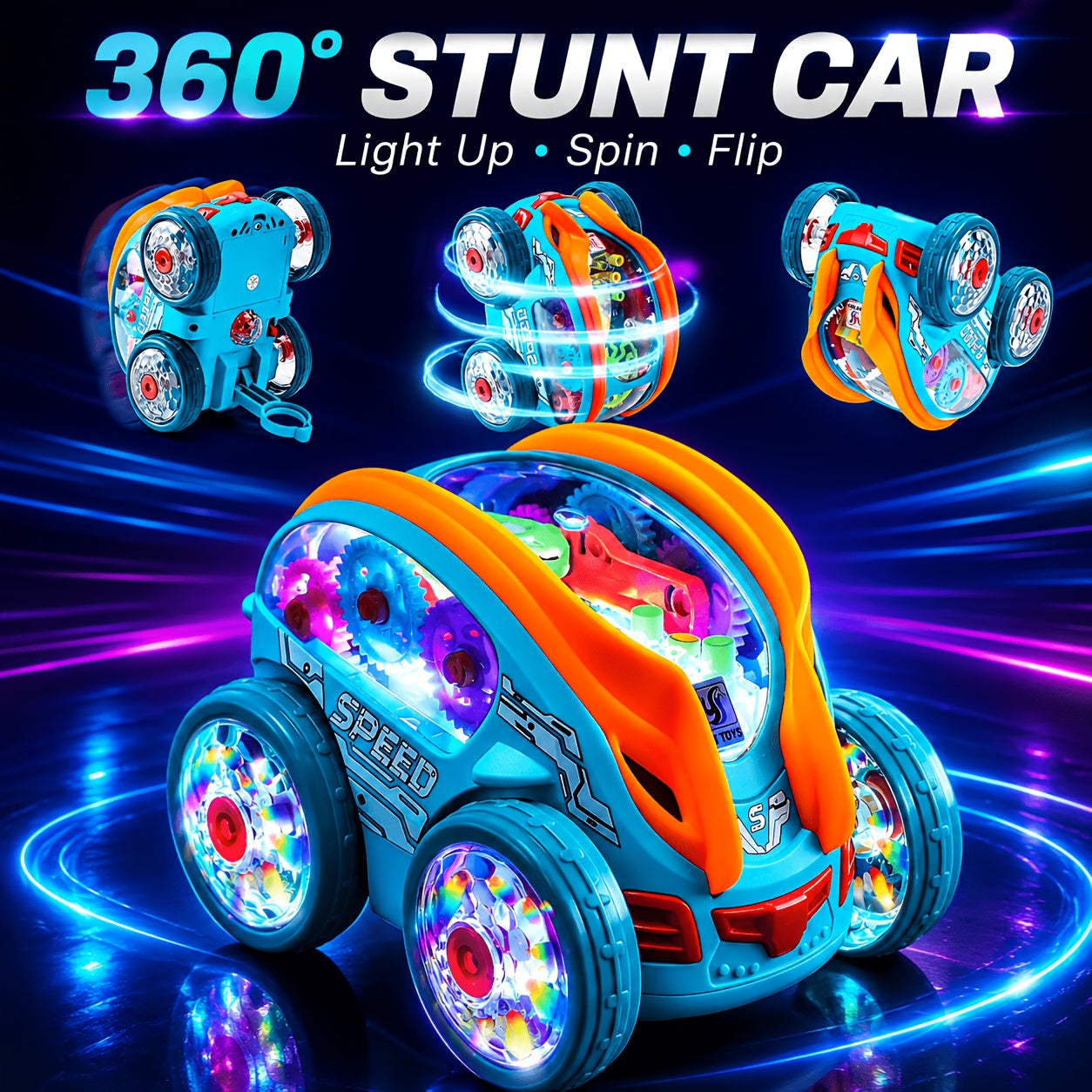 New 2026 Automatic Dump Truck, Colorful Lighting And Music Toy Car, Automatic Rolling, a Very Interesting Toy, Birthday And Christmas Gifts, Thanksgiving Gifts, Halloween Gifts, Party Gifts (Batteries Not Included)