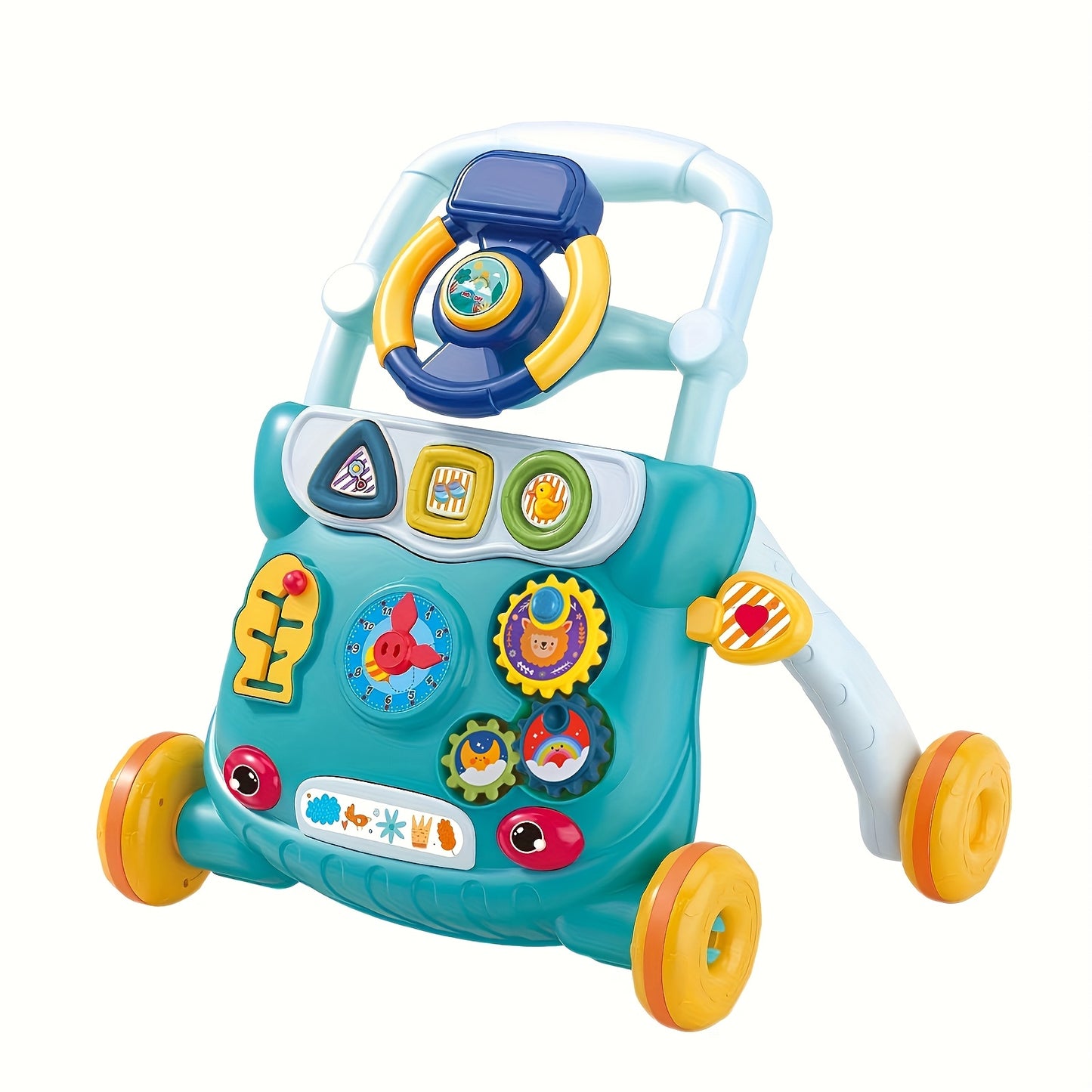 Baby Walker Toy with Music & Anti-Rollover Safety - Multi-Function Toddler Learning Toy for Early Walking Development, Educational Baby Gear, Engaging Activity Center, Sturdy Push Handle