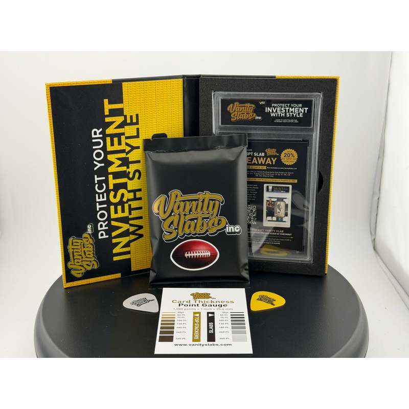 Football Collectible Mystery Card in a Premium Display Slab | Rookie, Star, Autograph or Insert Guaranteed! | Panini or Topps Cards Included | Perfect Gift for Kids & Collectors