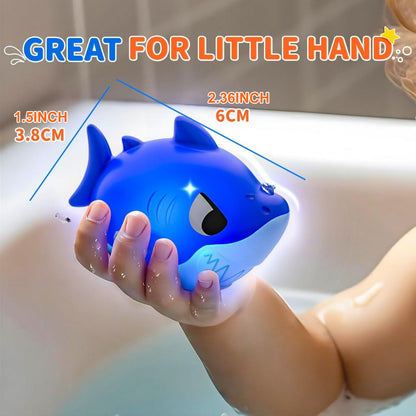 6/10pcs Light Up Bath Toys for Babies Kids, Sea Animals Bathtub Toys for Baby Toddlers, Water Pool Toys for Boy Girl Gifts Random Colors