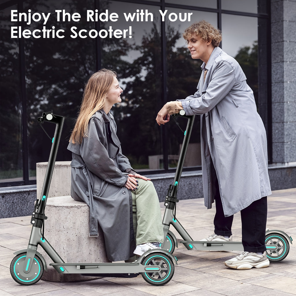 [Portable Scooter] Foldable Electric Scooter 350W Motor, 8.5" Solid Tires, Display, 3-Speed, Large Battery - Portable -Scooter for Urban Commuting, Suitable for Adults