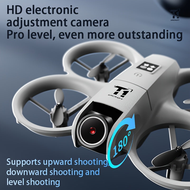 [4K, 180° Rotation] Mini 4K FPV Dual Camera Drone, 180° Camera Rotation, Dual Batteries, Optical Flow Positioning, 360° Flip, Roscope, One-Key Takeoff/Landing, Anti-Shake And Anti-Collision Design, Suitable for Beginners Remote Control Toy, Boys And Girls