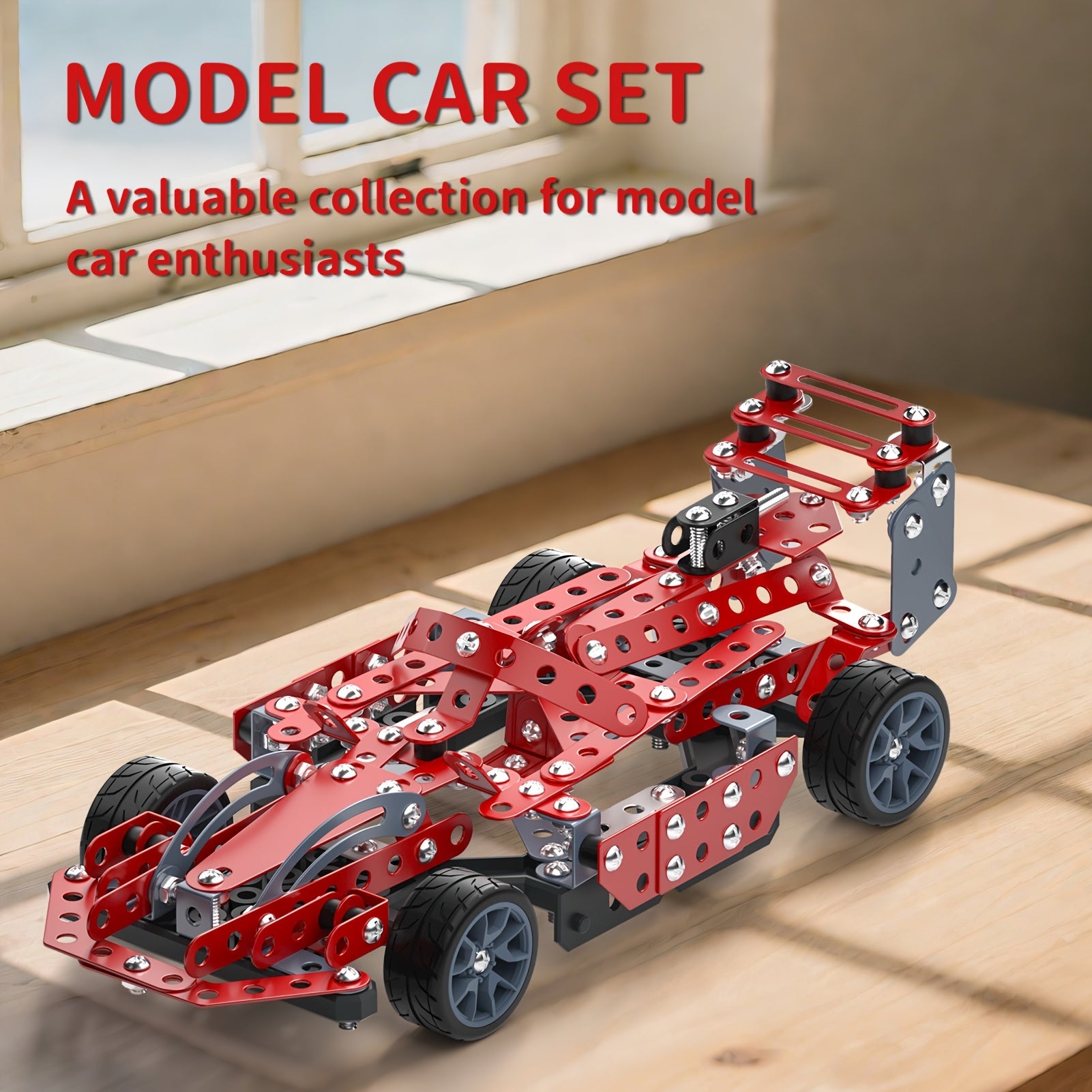 Building Kit Model Car Set - 283/ 287pcs STEM Project Toys for Kids, Assembly Building Vehicle for Boys Gift
