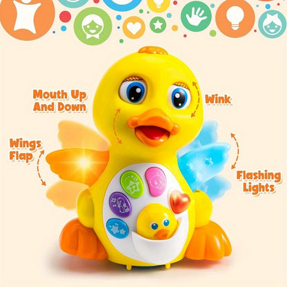 Musical Toys For Toddlers 6 Months+ Year Old, Baby Toys Duck, Dancing Walking Duck Toy With Music And Lights, Kids' Musical Instruments, Light Up Learning Toys, Learning Toy For Baby Kids, Perfect Christmas Gift