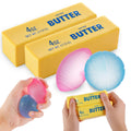 Squishy Stress Ball And Slow-Rising Butter Squishy Fidget Toys Set - 4-Pack Ultra-Soft Sensory Toys, Cute Pack for Kids And Adults, Desk Toy, Party Favors, And Gift Ideas