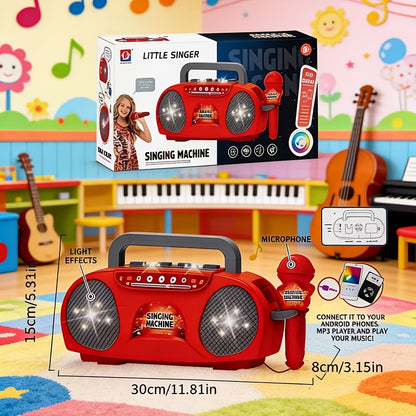 A Fantastic Light-Up Singing Toy for Kids Featuring a Microphone, Perfect for Birthdays And Holidays. This All-In-One Music Machine Is Ideal for Boys And Girls Aged 3 to 7