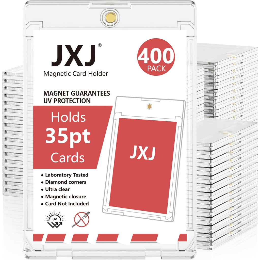 [400/200/100/50/25 Packs Magnetic Card Holders] - Protective Sleeves with Hard Plastic Construction, 35Pt Thick Card Case Protector for Baseball And Trading Cards, Perfect Christmas And Halloween Gifts