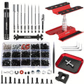 EPINON RC Vehicle Maintenance Stand with a Complete Tool Set Featuring 360-Degree Rotation, Including 520pcs of Screws, Screwdrivers, And a Screws Tray Suitable for 1/8, 1/10, 1/12, 1/16, And 1/18 Scale RC Cars, Crawlers, Trucks, And Buggies