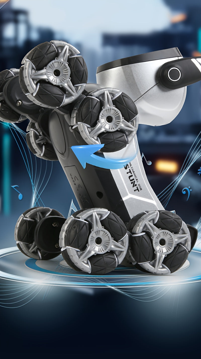 Rechargeable Electronic Interactive Intelligent Robot Dog, Remote Control Stunt Robot Toys with Remote Control, Music, Action Show for Boys And Girls Birthday Gifts And Christmas, Halloween Gifts.