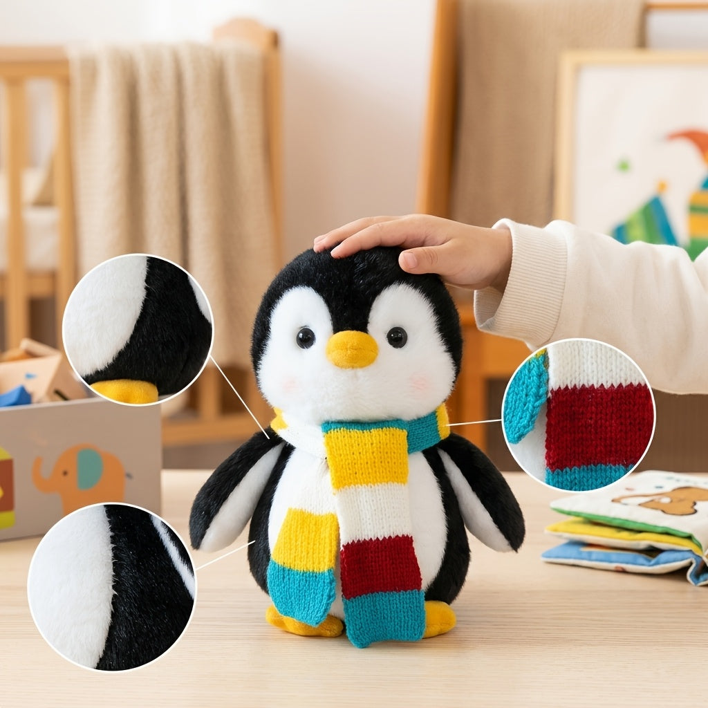 Cute Scarf Penguin Plush Toy, Soft Penguin Plush Toy, Desktop Sofa Doll, Birthday Valentine'S Day Thanksgiving Christmas Gift, 1pc
