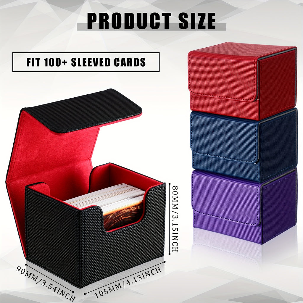 2026 10pcs Deck Game Card Box Magnetic Card Game Case For 100 Plus Gaming Storage Containers Compatible With MTG Deck Boxes, 10 Colors Match Day Fan Gear for Football and All Fans