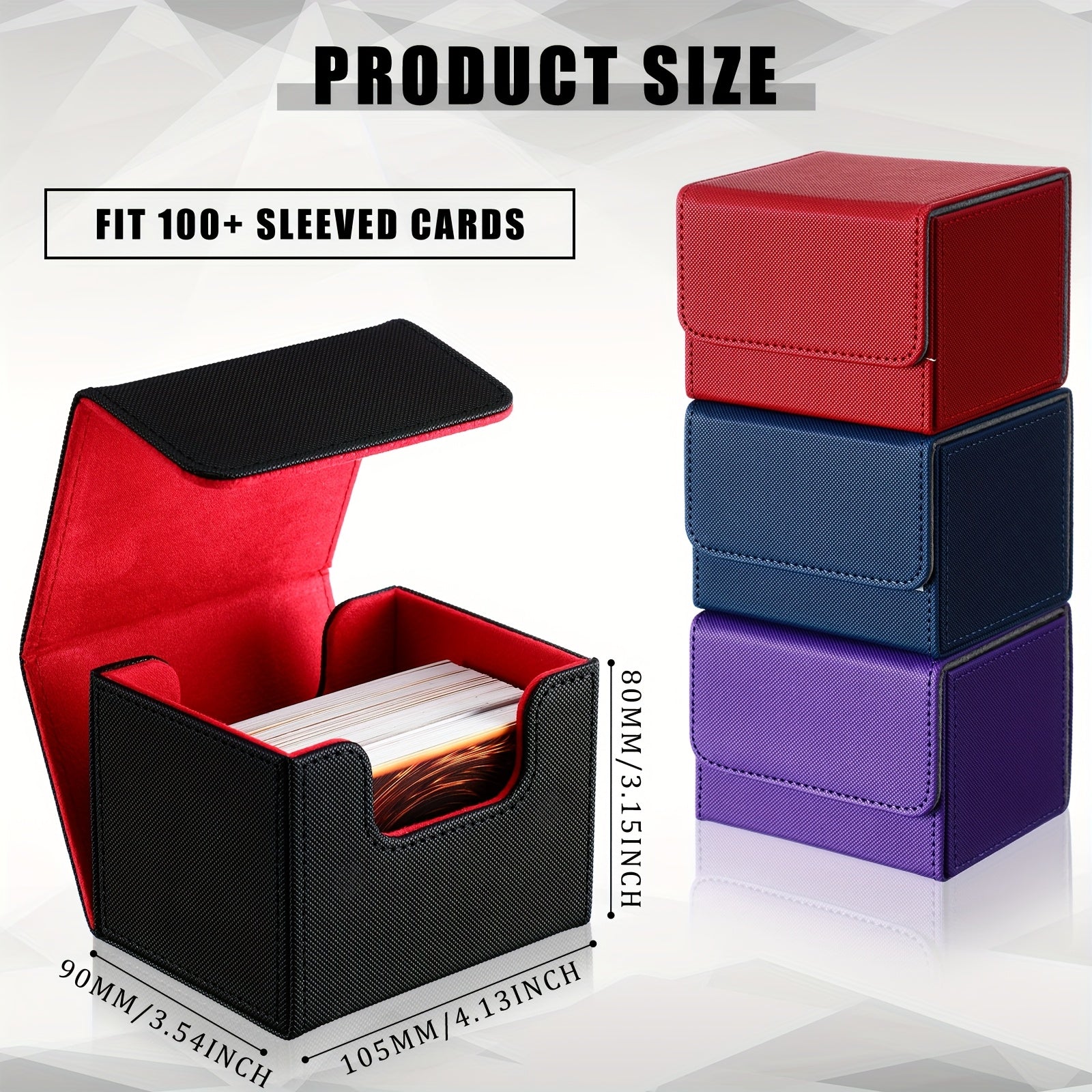 2026 10pcs Deck Game Card Box Magnetic Card Game Case For 100 Plus Gaming Storage Containers Compatible With MTG Deck Boxes, 10 Colors Match Day Fan Gear for Football and All Fans