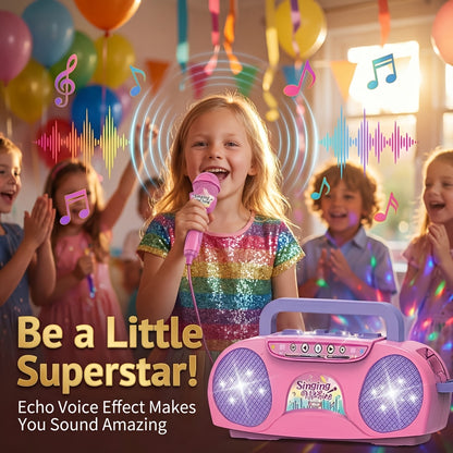 A Fantastic Light-Up Singing Toy for Kids Featuring a Microphone, Perfect for Birthdays And Holidays. This All-In-One Music Machine Is Ideal for Boys And Girls Aged 3 to 7