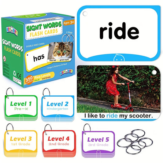 Sight Words Flash Cards, Learning Cards, Youngsters Learning English Sight Words Cards Vocabulary Building Learning Toys Memorise Games Gifts Educational Flashcard Homeschool Supplies for Youngsters, Dolch & Fry High Frequency Site Words for Pre-K