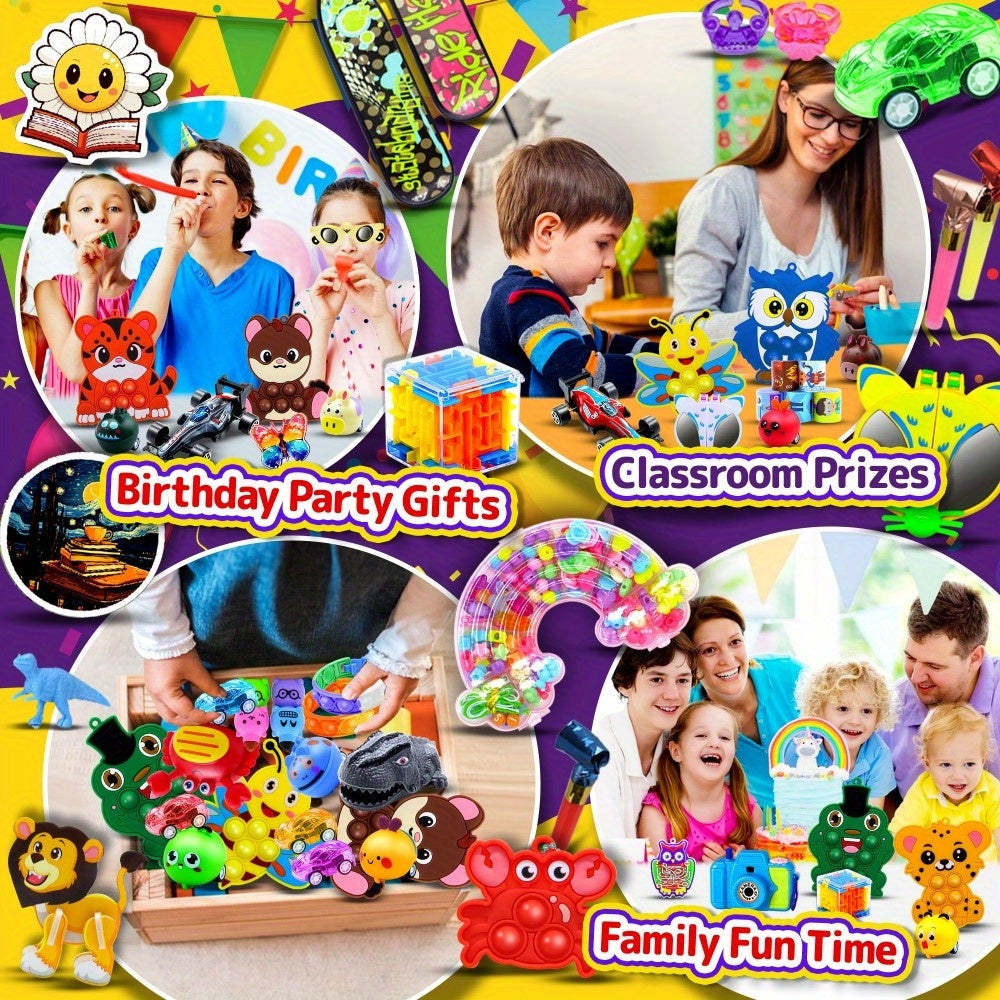 1000/1200pcs Kids Party Favor Bags, Multi-Item Fidget Toy Pack, Gift Bag Fillers, Bulk Classroom Prize Toys, Popular Fidget Spinner Toys, Bulk Piñata Fillers, Student Rewards, Sensory Toys, Soft Toys, Affordable Items, Carnival, Birthday Gifts
