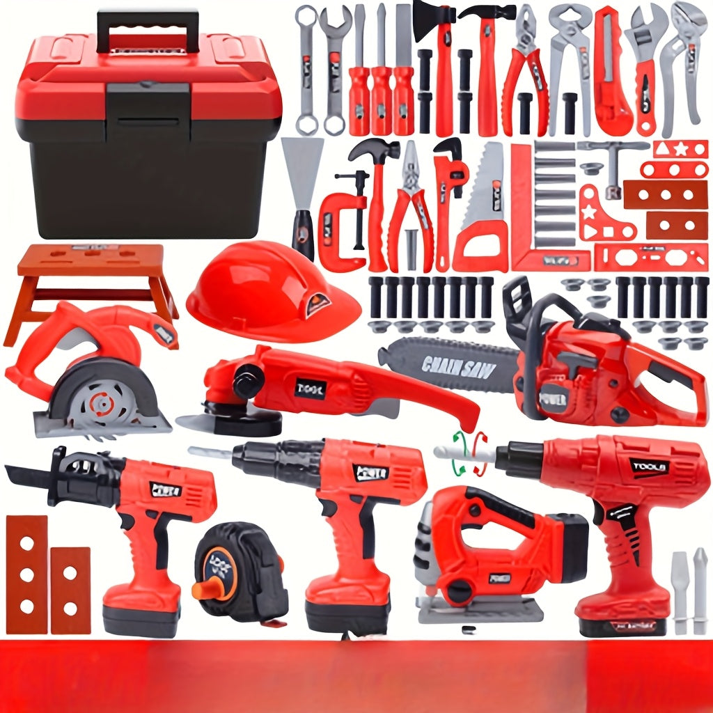 Children Simulation Tool Set, Educational Pretend Play Building Kit, Batteries Not Included, Ideal Christmas Gift for Boys And Girls, Educational Playhouse Building Kit Birthday Gift, Holiday Gift, Kids Gift