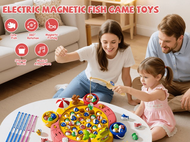 OCEAN 66pcs Magnetic Fishing Game for Kids Toys Boys Ages 3-5 4-6, Magnetic Fishing Toys with Fishing Rods, Birthday Gifts for 3 4 5 6 Year Old Boys Kids, Innovative Toys for Boys 3 to 5 Years 1-8 Players