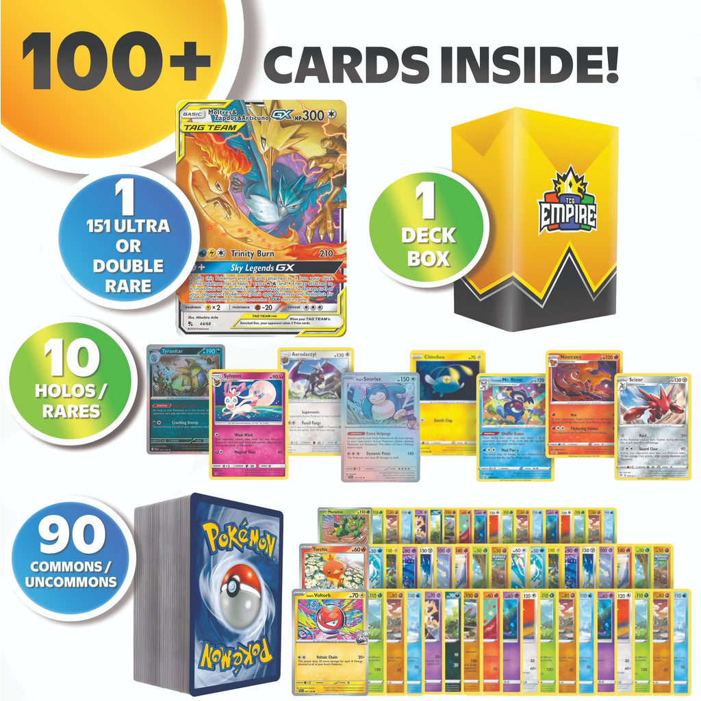 Pokemon 151 Classics Bundle | 100+ Pokémon Cards | 1x Guaranteed Ultra or Double Rare from the Original 151 | Holos & Rares Included! | Perfect Gift for Kids & Collectors