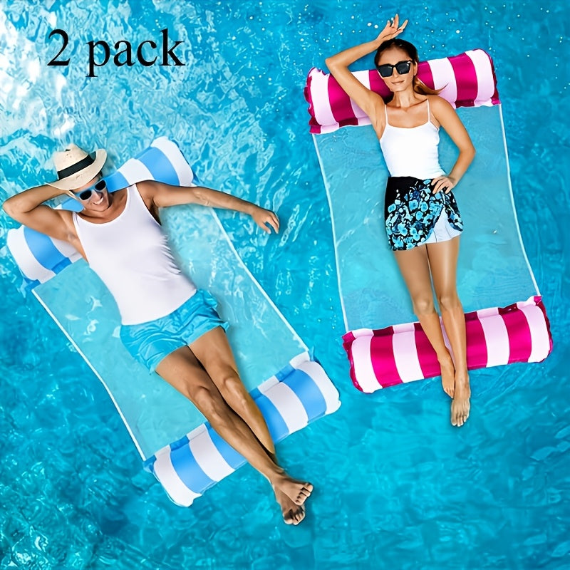 2/4/6 Pack Inflatable Pool Floats for Adults - Classic Striped Swimming Rings, Durable PVC Tube Floats for Pool, Lake And Beach - Summer Water Recreation, Leak-Resistant Design