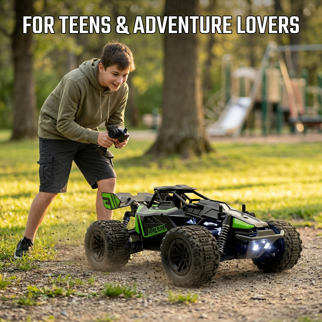 High-speed Remote-controlled Car, Four-wheel-drive Off-road Remote-controlled Truck, 1:20 Scale All-terrain Remote-controlled Off-road Vehicle with LED Headlights, 2.4GHz Radio-controlled Monster Truck, Amateur-grade Remote-controlled Car