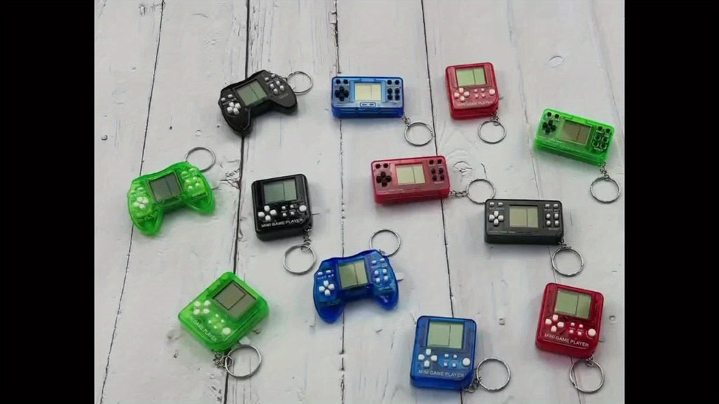 MEZHOBBY Video Game Party Favors, Video Game Keychain, Birthday Gaming Party Gifts, Mini Game Console for Kids Classroom Prizes, Goodies Bags Stuffer, Backpack (6/12/25pcs)