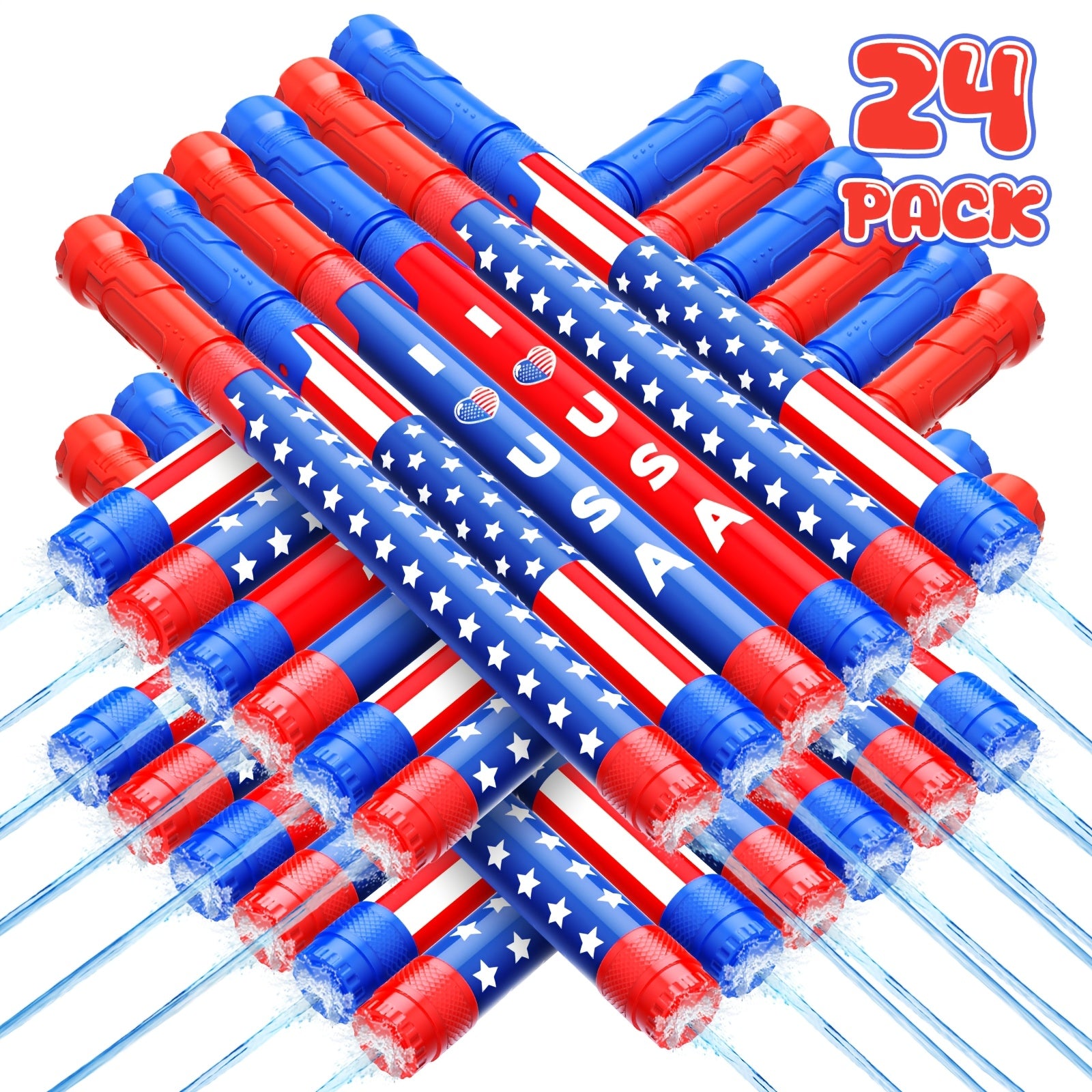 [|Summer Carnival] 4/6/10/24pcs Water Gun Set, Children's Water Guns, Suitable for Summer Pools, Beaches, and Outdoor Water Play, Perfect as a Party Gift