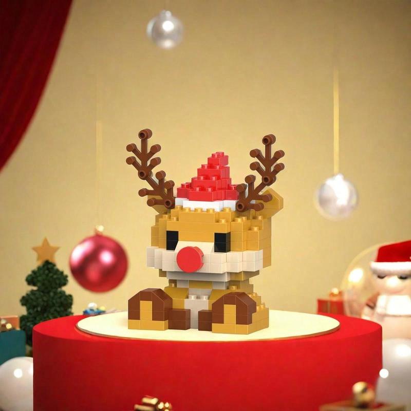 Christmas Series Small Assembly Insert Building Blocks Santa Claus Toys - for Children - Holiday Surprise Gift - Suitable for Christmas & Halloween - Perfect Gift for Boys & Girls