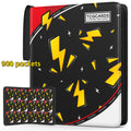 900 Pocket-Sized Trading Card Storage Binders, Featuring 9 Slots And Including 50 Removable Protective Sleeves, Designed with a Three-Ring Zipper, Suitable for Magic: The Gathering, Trading Card Games, And Sports Collectible Albums