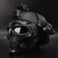 FAST Tactical And Skull Mask Set with Enhanced ABS, Adjustable Knob for CS Paintball Outdoor Activities Maximum Protection for Paintball, Hunting!Cosplay Photo Props, Bar Club Rave Party Supplies, Gift & Collection, Halloween Music Festival