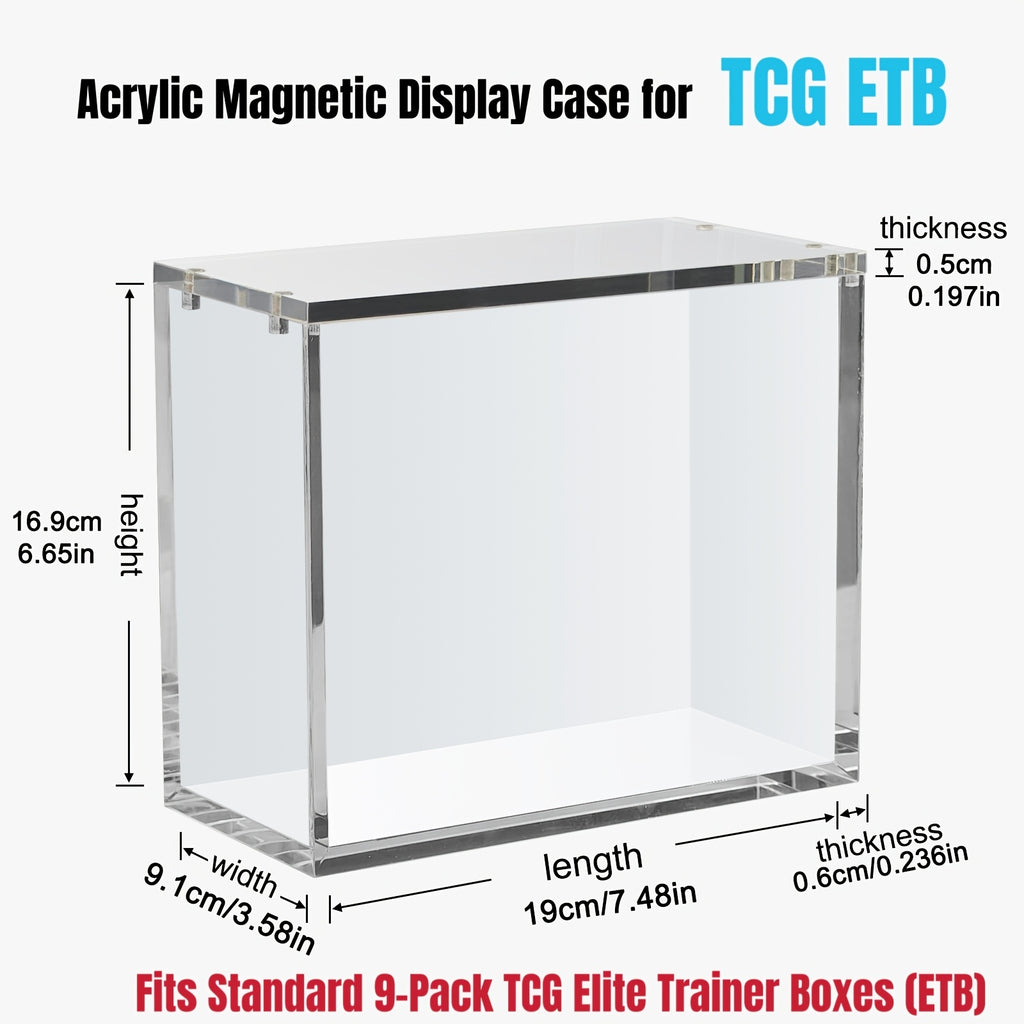 Acrylic Case, Rounded Corner Design, Self-closing Cover, UV Protection, Upgraded Packaging
