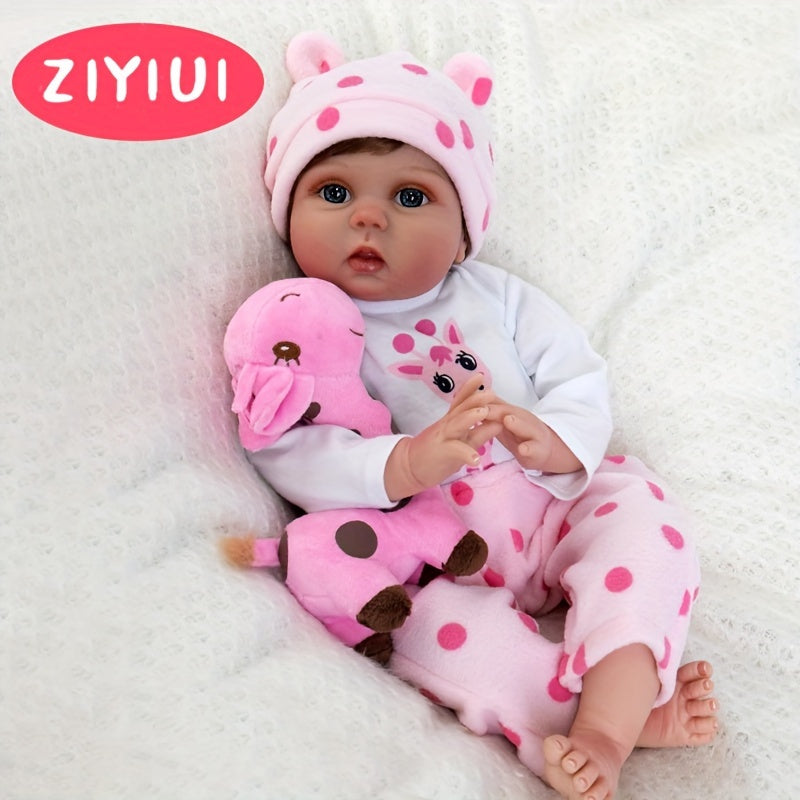 ZIYIUI Reborn Baby Doll, A 20 Inch Realistic Newborn Soft Baby Doll With Toy Accessories, A Children's Gift Set For Halloween And Christmas 3+