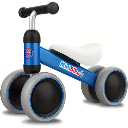 Baby Balance Bikes for 1 Year Old Boy Girl, Best First Birthday Gifts for Toddler from Standing to Running, Riding Toys for 1+ Years Old, No Pedal Infant 4 Wheels Baby Bicycle