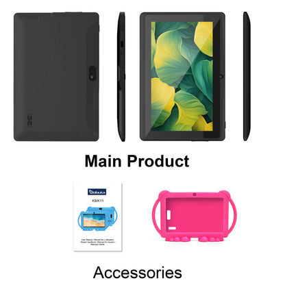 Tibuta 7 Inch Android 12 Kids Tablet, With Built-in 32GB ROM, 4GB RAM, With 2, 4G WiFi GMS, Eye Protection Display Screen, Parental Control, Dual Cameras, Shock Resistant Protective Cover